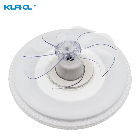 Wall Mounted Crystal Modern Cool White Warm White Day White Invisible Blade Switch Control LED Ceiling Light with Fan
